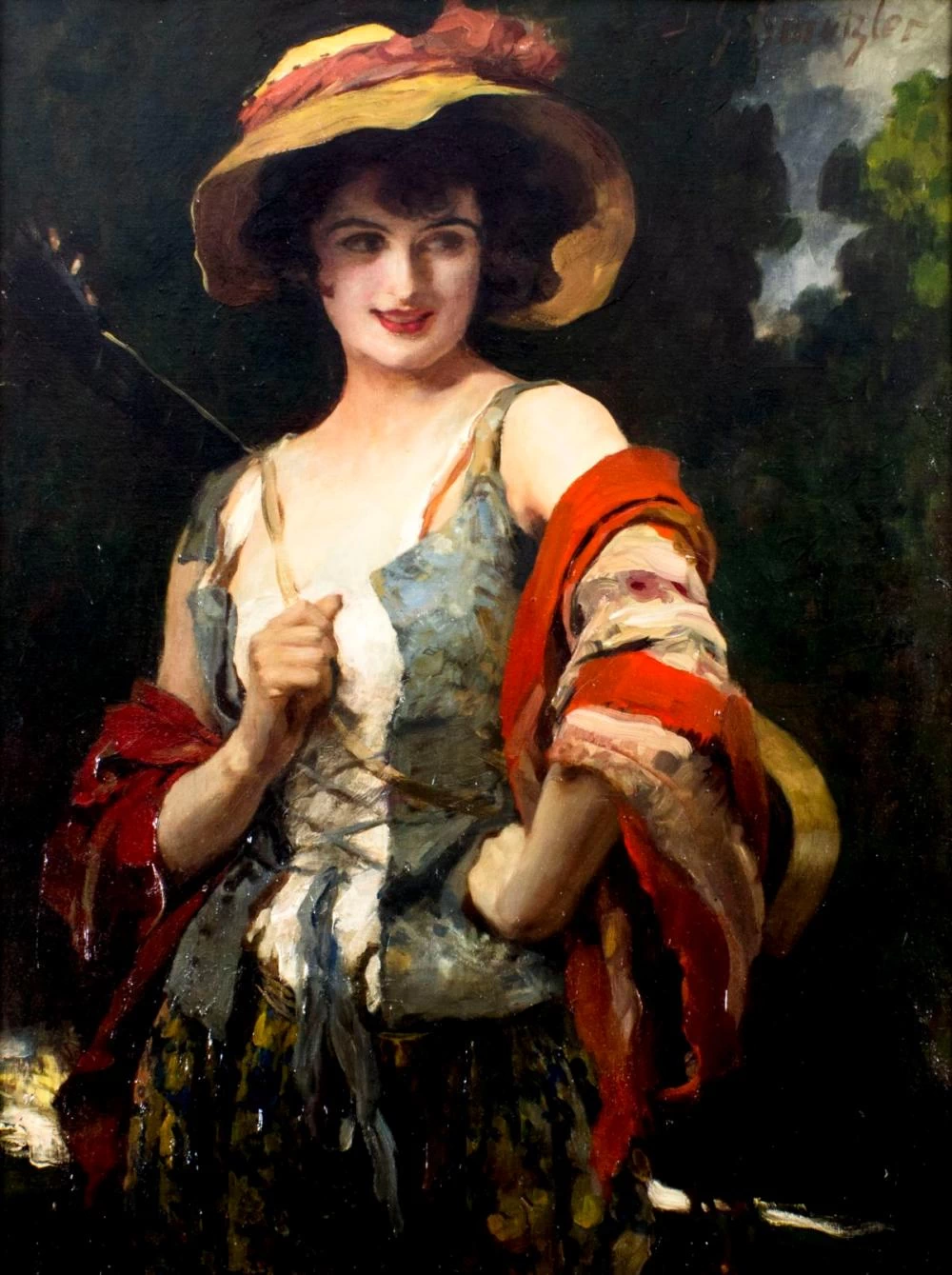 Donna con cappello